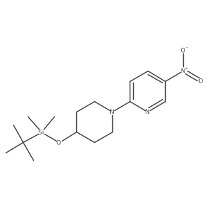 2-(4-(Tert-butyldimethylsilyloxy)piperidin-1-yl)-5-nitropyridine Structure