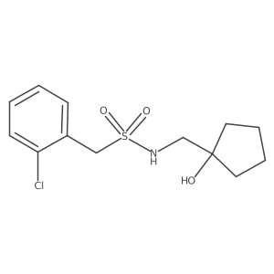 1-(2-chlorophenyl)-N-((1-hydroxycyclopentyl)methyl)methanesulfonamide Structure