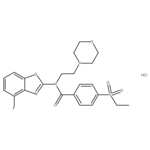 4-(ethylsulfonyl)-N-(4-fluorobenzo[d]thiazol-2-yl)-N-(2-morpholinoethyl)benzamide hydrochloride Structure