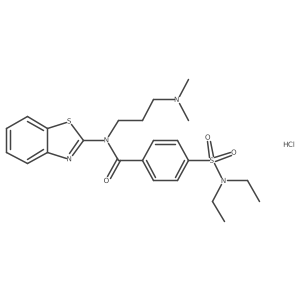 N-(benzo[d]thiazol-2-yl)-4-(N,N-diethylsulfamoyl)-N-(3-(dimethylamino)propyl)benzamide hydrochloride结构式