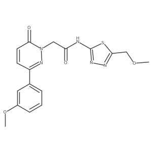 N-[(2E)-5-(methoxymethyl)-1,3,4-thiadiazol-2(3H)-ylidene]-2-[3-(3-methoxyphenyl)-6-oxopyridazin-1(6H)-yl]acetamide Structure