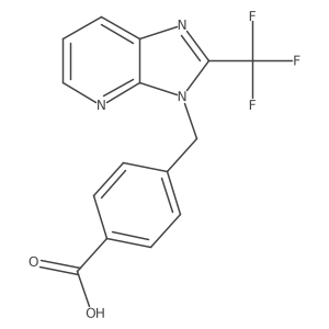 4-{[2-(Trifluoromethyl)-3H-imidazo[4,5-b]pyridin-3-yl]methyl}benzoic acid Structure