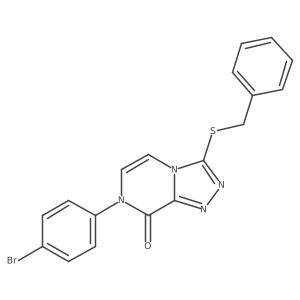 3-(benzylthio)-7-(4-bromophenyl)-[1,2,4]triazolo[4,3-a]pyrazin-8(7H)-one结构式