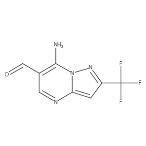 7-Amino-2-(trifluoromethyl)pyrazolo[1,5-a]pyrimidine-6-carbaldehyde结构式