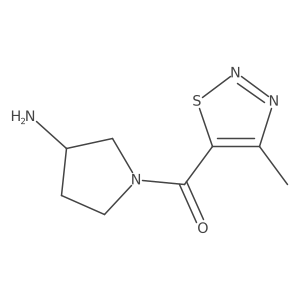 (3-Aminopyrrolidin-1-yl)(4-methyl-1,2,3-thiadiazol-5-yl)methanone Structure