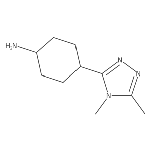 4-(4,5-dimethyl-4H-1,2,4-triazol-3-yl)cyclohexan-1-amine结构式