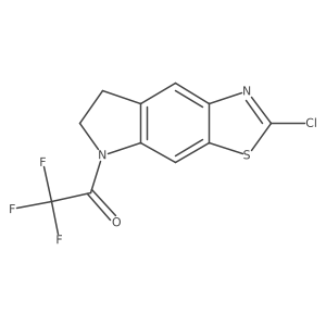 1-(2-Chloro-6,7-dihydro-5H-thiazolo[4,5-F]indol-5-YL)-2,2,2-trifluoroethanone Structure