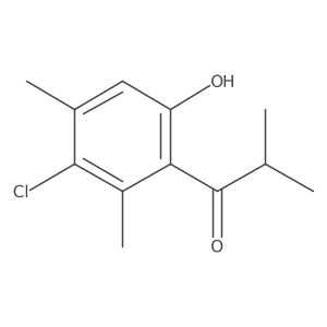 1-(3-Chloro-6-hydroxy-2,4-dimethylphenyl)-2-methylpropan-1-one结构式