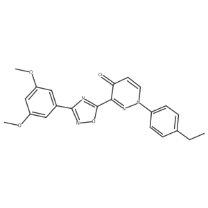 3-[3-(3,5-Dimethoxyphenyl)-1,2,4-oxadiazol-5-yl]-1-(4-ethylphenyl)-1,4-dihydropyridazin-4-one结构式