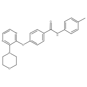 N-(4-methylphenyl)-4-{[3-(morpholin-4-yl)pyrazin-2-yl]oxy}benzamide结构式