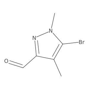 5-Bromo-1,4-dimethyl-1H-pyrazole-3-carbaldehyde Structure