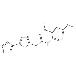 N-(2,4-dimethoxyphenyl)-2-[5-(thiophen-3-yl)-1,3,4-oxadiazol-2-yl]acetamide Structure