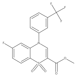 methyl 6-fluoro-4-[3-(trifluoromethyl)phenyl]-4H-1,4-benzothiazine-2-carboxylate 1,1-dioxide Structure