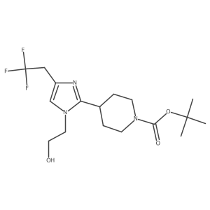 tert-butyl 4-(1-(2-hydroxyethyl)-4-(2,2,2-trifluoroethyl)-1H-imidazol-2-yl)piperidine-1-carboxylate Structure