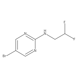 5-Bromo-N-(2,2-difluoroethyl)-2-pyrimidinamine Structure