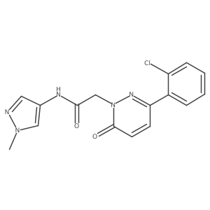 2-[3-(2-chlorophenyl)-6-oxopyridazin-1(6H)-yl]-N-(1-methyl-1H-pyrazol-4-yl)acetamide结构式