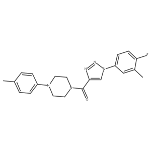 [1-(4-fluoro-3-methylphenyl)-1H-1,2,3-triazol-4-yl][4-(4-methylphenyl)piperazin-1-yl]methanone Structure