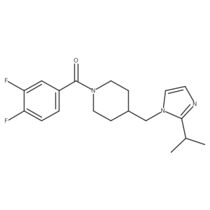 (3,4-difluorophenyl)(4-((2-isopropyl-1H-imidazol-1-yl)methyl)piperidin-1-yl)methanone Structure