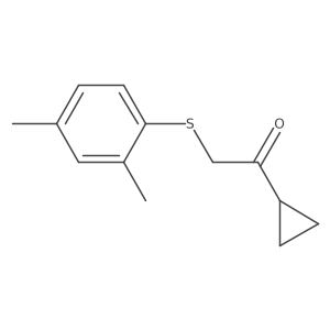 1-Cyclopropyl-2-[(2,4-dimethylphenyl)sulfanyl]ethan-1-one结构式