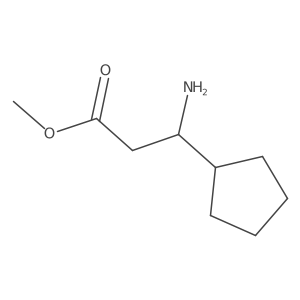 Methyl (R)-3-amino-3-cyclopentylpropanoate结构式