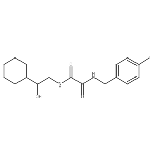 N1-(2-cyclohexyl-2-hydroxyethyl)-N2-(4-fluorobenzyl)oxalamide Structure