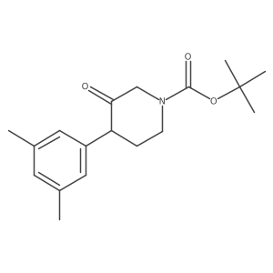 Tert-butyl 4-(3,5-dimethylphenyl)-3-oxopiperidine-1-carboxylate结构式