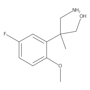 3-Amino-2-(5-fluoro-2-methoxyphenyl)-2-methylpropan-1-ol Structure