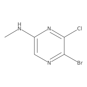 5-bromo-6-chloro-N-methylpyrazin-2-amine结构式
