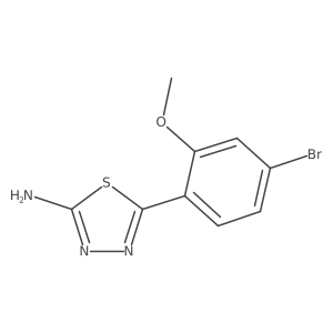 2-Amino-5-(4-bromo-2-methoxyphenyl)-1,3,4-thiadiazole Structure