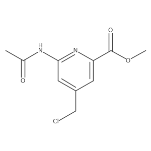 Methyl 6-(acetylamino)-4-(chloromethyl)pyridine-2-carboxylate结构式