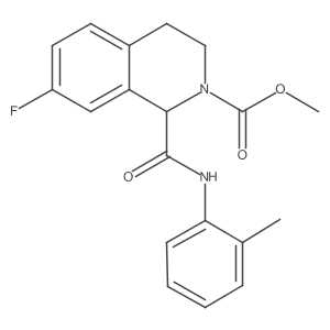 methyl 7-fluoro-1-(o-tolylcarbamoyl)-3,4-dihydroisoquinoline-2(1H)-carboxylate结构式