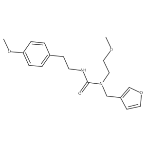 1-(Furan-3-ylmethyl)-1-(2-methoxyethyl)-3-(4-methoxyphenethyl)urea结构式