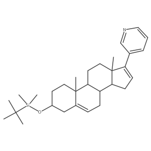 3-((3S,8R,9S,10R,13S,14S)-3-((tert-butyldimethylsilyl)oxy)-10,13-dimethyl-2,3,4,7,8,9,10,11,12,13,14,15-dodecahydro-1H-cyclopenta[a]phenanthren-17-yl)pyridine Structure