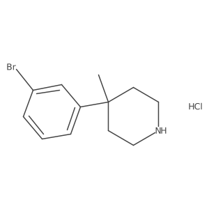4-(3-Bromophenyl)-4-methylpiperidine hydrochloride Structure