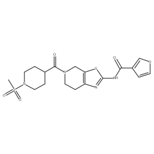 N-(5-(1-(methylsulfonyl)piperidine-4-carbonyl)-4,5,6,7-tetrahydrothiazolo[5,4-c]pyridin-2-yl)furan-3-carboxamide Structure