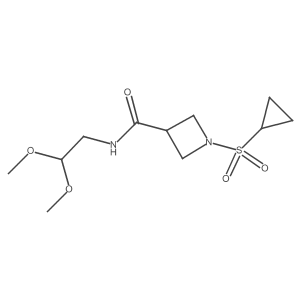 1-(cyclopropylsulfonyl)-N-(2,2-dimethoxyethyl)azetidine-3-carboxamide结构式