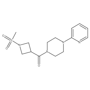 (1-(Methylsulfonyl)azetidin-3-yl)(4-(pyridin-2-yl)piperazin-1-yl)methanone结构式