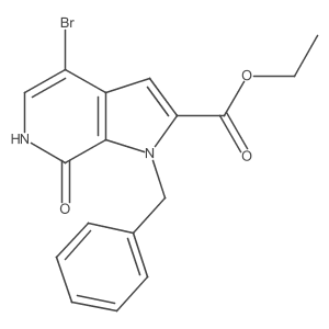 ethyl 1-benzyl-4-bromo-7-oxo-6,7-dihydro-1H-pyrrolo[2,3-c]pyridine-2-carboxylate Structure