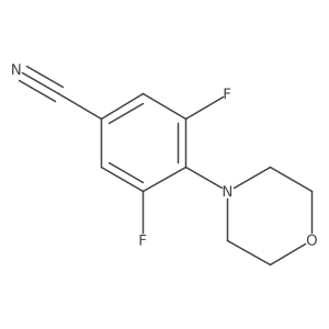 3,5-Difluoro-4-(morpholin-4-yl)benzonitrile Structure