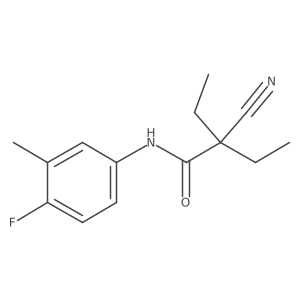 Butanamide, 2-cyano-2-ethyl-N-(4-fluoro-3-methylphenyl)- Structure