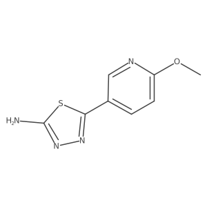 2-Amino-5-(6-methoxy-3-pyridyl)-1,3,4-thiadiazole结构式