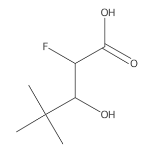 2-Fluoro-3-hydroxy-4,4-dimethylpentanoic acid结构式