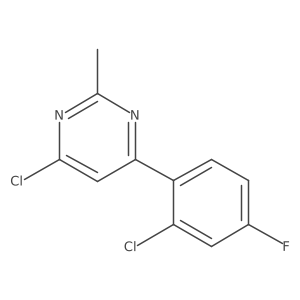 4-Chloro-6-(2-chloro-4-fluorophenyl)-2-methylpyrimidine结构式