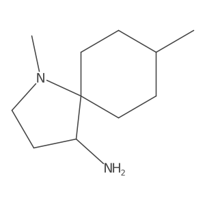 1,8-Dimethyl-1-azaspiro[4.5]decan-4-amine结构式