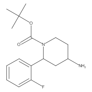 Tert-butyl 4-amino-2-(2-fluorophenyl)piperidine-1-carboxylate结构式