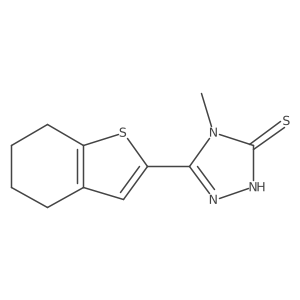 4-Methyl-5-(4,5,6,7-tetrahydrobenzo[b]thiophen-2-yl)-4H-1,2,4-triazole-3-thiol Structure
