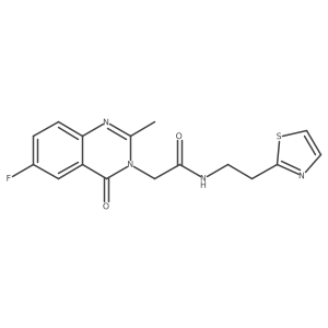 2-(6-fluoro-2-methyl-4-oxoquinazolin-3(4H)-yl)-N-[2-(1,3-thiazol-2-yl)ethyl]acetamide Structure