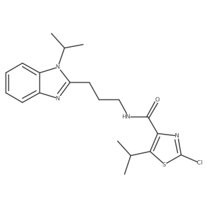 2-chloro-5-(propan-2-yl)-N-{3-[1-(propan-2-yl)-1H-benzimidazol-2-yl]propyl}-1,3-thiazole-4-carboxamide Structure