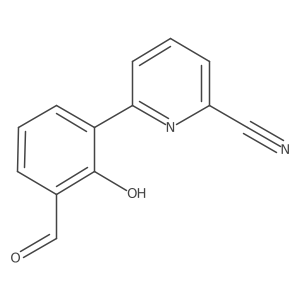6-(3-Formyl-2-hydroxyphenyl)-2-pyridinecarbonitrile Structure