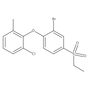 2-[2-Bromo-4-(ethylsulfonyl)phenoxy]-1-chloro-3-methylbenzene结构式